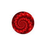 Glossy Red Spiral Fractal Golf Ball Marker (4 pack)