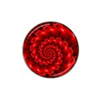 Glossy Red Spiral Fractal Hat Clip Ball Marker (4 pack)