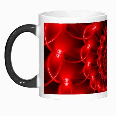 Glossy Red Spiral Fractal Morph Mug from ArtsNow.com Left