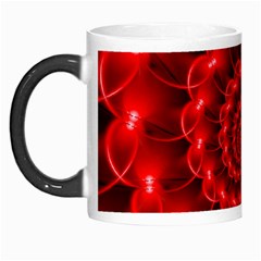 Glossy Red Spiral Fractal Morph Mug from ArtsNow.com Left