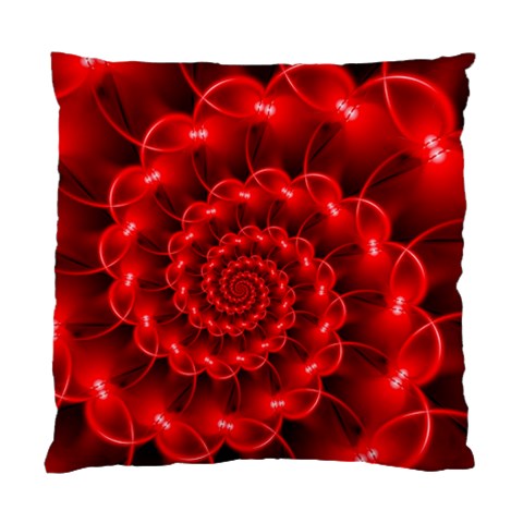 Glossy Red Spiral Fractal Standard Cushion Case (One Side) from ArtsNow.com Front