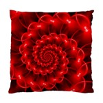 Glossy Red Spiral Fractal Standard Cushion Case (One Side)