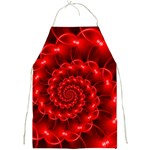 Glossy Red Spiral Fractal Full Print Apron