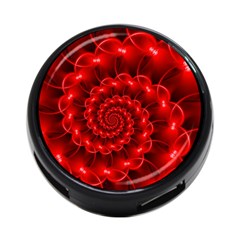 Glossy Red Spiral Fractal 4 Back