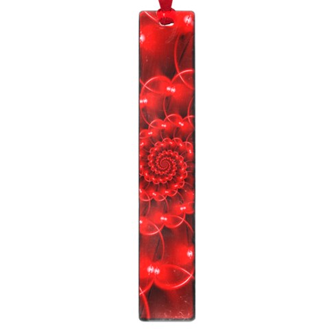 Glossy Red Spiral Fractal Large Book Mark from ArtsNow.com Front