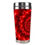 Glossy Red Spiral Fractal Stainless Steel Travel Tumbler