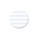 Horizontal Stripes - White and Pastel Blue Golf Ball Marker (4 pack)