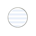 Horizontal Stripes - White and Pastel Blue Hat Clip Ball Marker (4 pack)