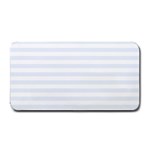 Horizontal Stripes - White and Pastel Blue Medium Bar Mat