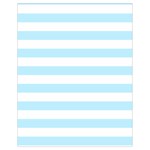 Horizontal Stripes - White and Light Blue Drawstring Bag (Small)