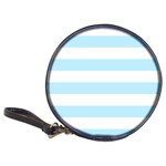 Horizontal Stripes - White and Light Blue Classic 20-CD Wallet