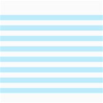 Horizontal Stripes - White and Light Blue Collage 8  x 10 