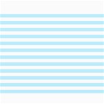 Horizontal Stripes - White and Light Blue Collage 11  x 14 