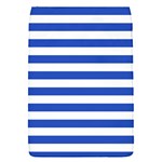 Horizontal Stripes - White and Cerulean Blue Removable Flap Cover (S)