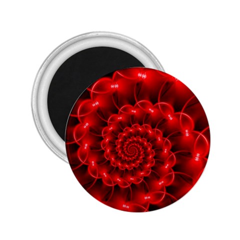 Glossy Red Spiral Fractal 2.25  Magnet from ArtsNow.com Front