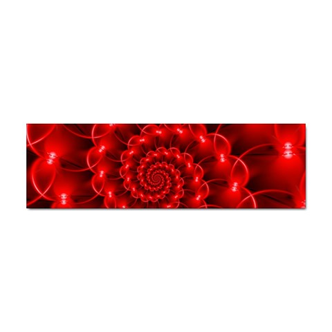 Glossy Red Spiral Fractal Sticker (Bumper) from ArtsNow.com Front