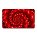 Glossy Red Spiral Fractal Magnet (Rectangular)