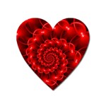 Glossy Red Spiral Fractal Magnet (Heart)