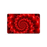 Glossy Red Spiral Fractal Magnet (Name Card)