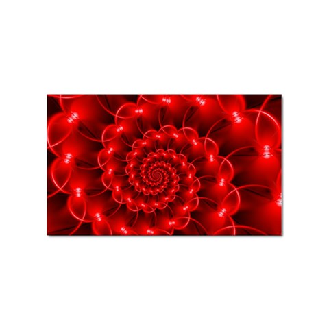 Glossy Red Spiral Fractal Sticker Rectangular (100 pack) from ArtsNow.com Front