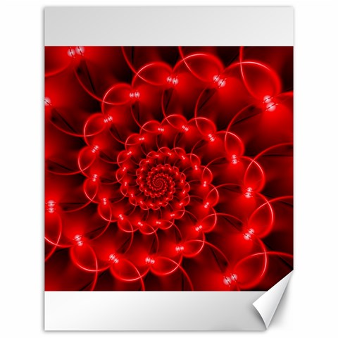 Glossy Red Spiral Fractal Canvas 12  x 16  from ArtsNow.com 11.86 x15.41  Canvas - 1