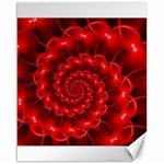 Glossy Red Spiral Fractal Canvas 16  x 20 