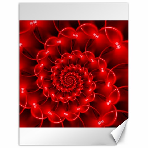 Glossy Red Spiral Fractal Canvas 18  x 24  from ArtsNow.com 17.8 x23.08  Canvas - 1