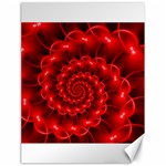 Glossy Red Spiral Fractal Canvas 18  x 24 