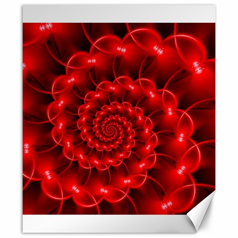 Glossy Red Spiral Fractal Canvas 20  x 24  from ArtsNow.com 19.57 x23.15  Canvas - 1