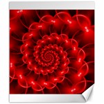 Glossy Red Spiral Fractal Canvas 20  x 24 