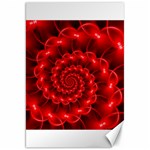 Glossy Red Spiral Fractal Canvas 20  x 30 