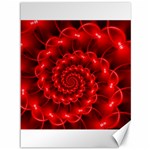 Glossy Red Spiral Fractal Canvas 36  x 48 