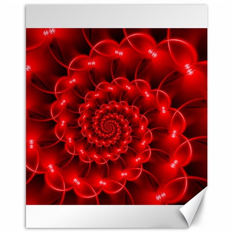 Glossy Red Spiral Fractal Canvas 11  x 14  from ArtsNow.com 10.95 x13.48  Canvas - 1