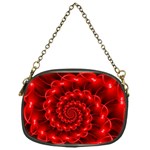 Glossy Red Spiral Fractal Chain Purse (One Side)