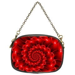 Glossy Red Spiral Fractal Chain Purse (Two Sides) from ArtsNow.com Front