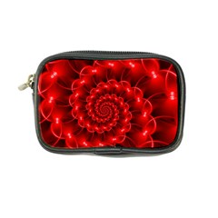 Glossy Red Spiral Fractal Coin Purse from ArtsNow.com Front