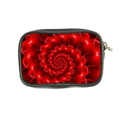 Glossy Red Spiral Fractal Coin Purse from ArtsNow.com Back