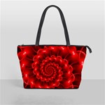 Glossy Red Spiral Fractal Classic Shoulder Handbag