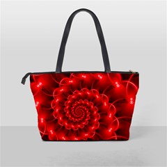 Glossy Red Spiral Fractal Classic Shoulder Handbag from ArtsNow.com Back