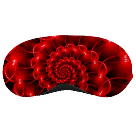 Glossy Red Spiral Fractal Sleeping Mask from ArtsNow.com Front