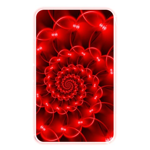 Glossy Red Spiral Fractal Memory Card Reader (Rectangular) from ArtsNow.com Front