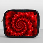 Glossy Red Spiral Fractal Mini Toiletries Bag (One Side)