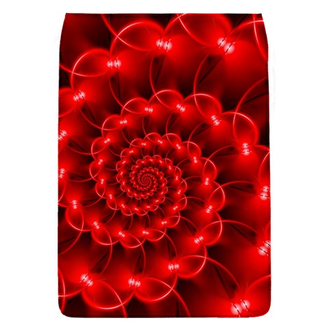 Glossy Red Spiral Fractal Removable Flap Cover (S) from ArtsNow.com Front