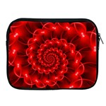 Glossy Red Spiral Fractal Apple iPad 2/3/4 Zipper Case