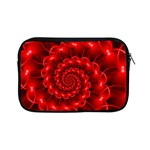 Glossy Red Spiral Fractal Apple iPad Mini Zipper Case