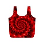 Glossy Red Spiral Fractal Full Print Recycle Bag (S)