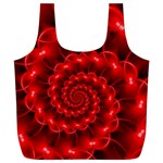 Glossy Red Spiral Fractal Full Print Recycle Bag (XL)