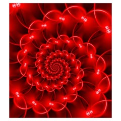 Glossy Red Spiral Fractal Drawstring Pouch (Medium) from ArtsNow.com Back