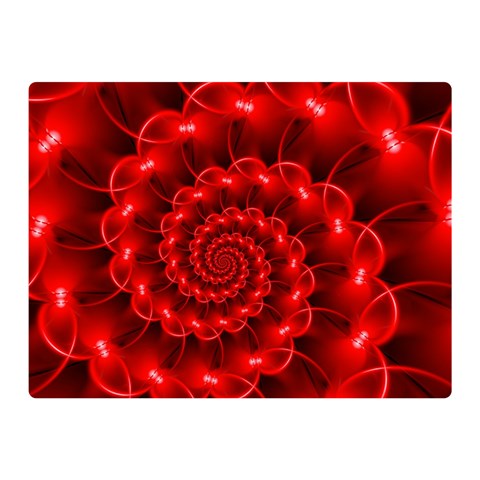 Glossy Red Spiral Fractal Double Sided Flano Blanket (Mini) from ArtsNow.com 35 x27  Blanket Front