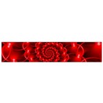 Glossy Red Spiral Fractal Flano Scarf (Small)